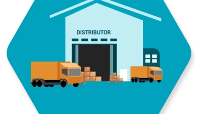 Kerja Sama dengan Distributor atau Rumah Potong Ayam RPA 7 Armada distribusi ayam potong dengan logo perusahaan, menandai ekspansi bisnis ke berbagai wilayah